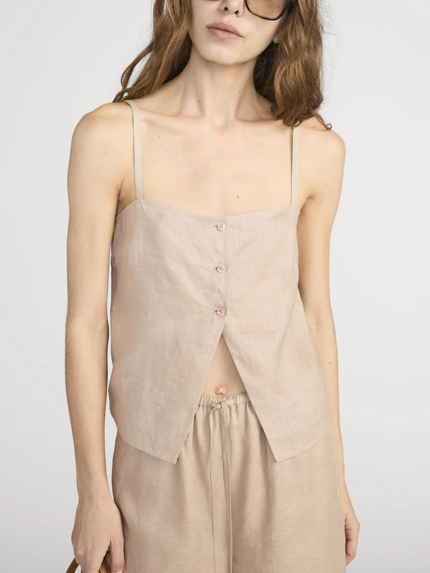 THE LINEN BUTTON UP CAMI
