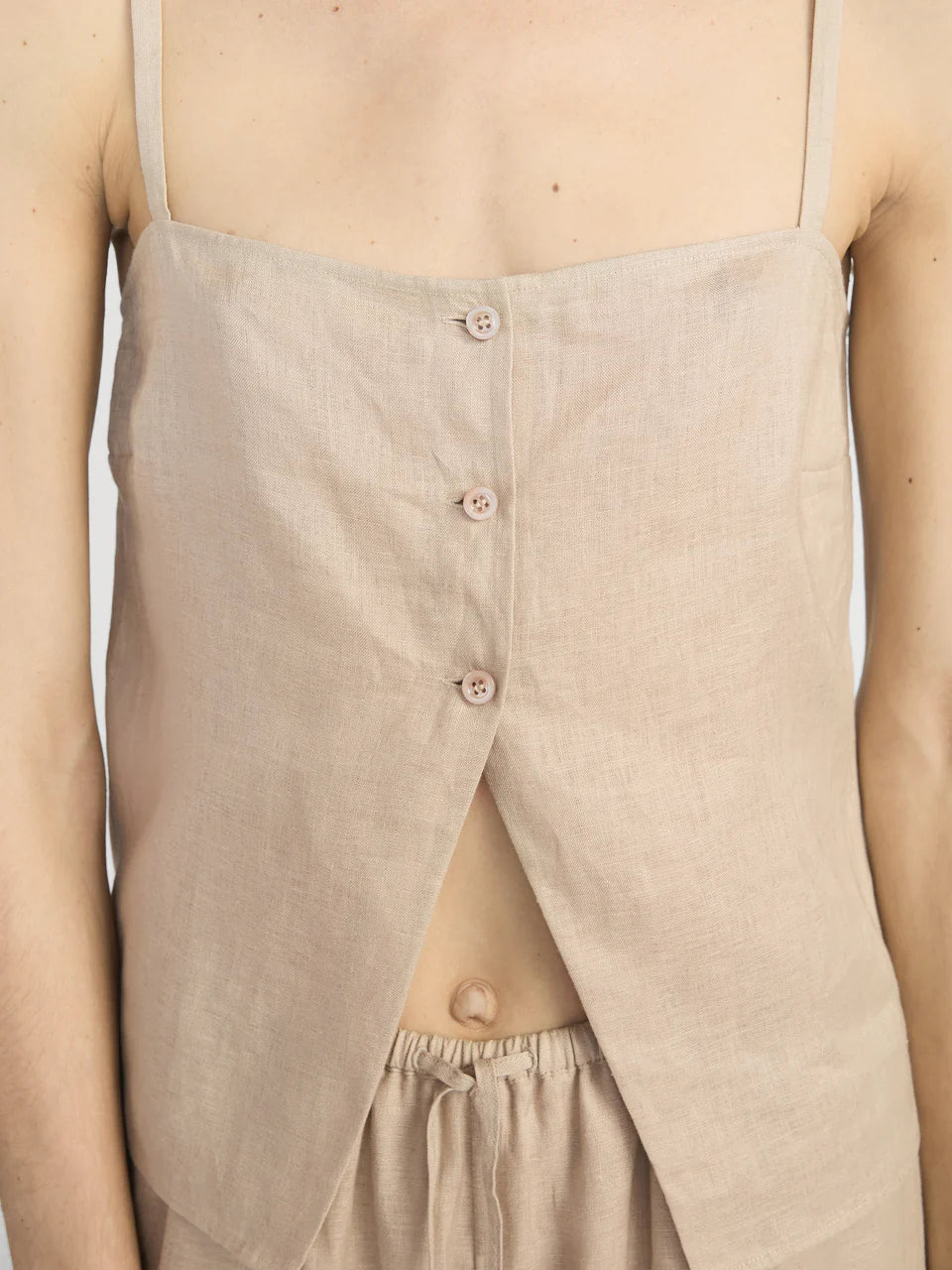 THE LINEN BUTTON UP CAMI