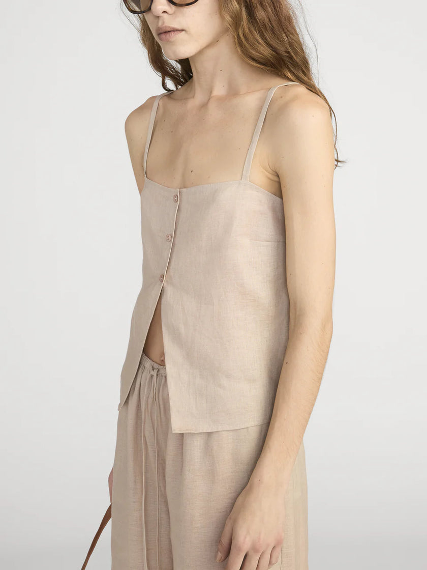 THE LINEN BUTTON UP CAMI