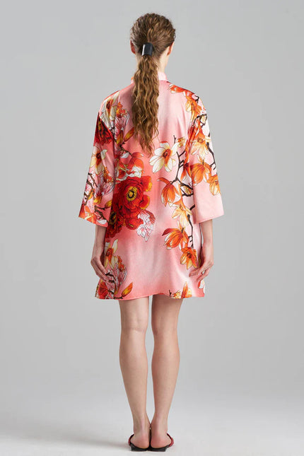 WINTER PEONY SATIN SLEEPSHIRT