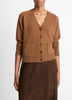 WOOL AND CASHMERE BLEND POCKET VNECK CARDIGAN