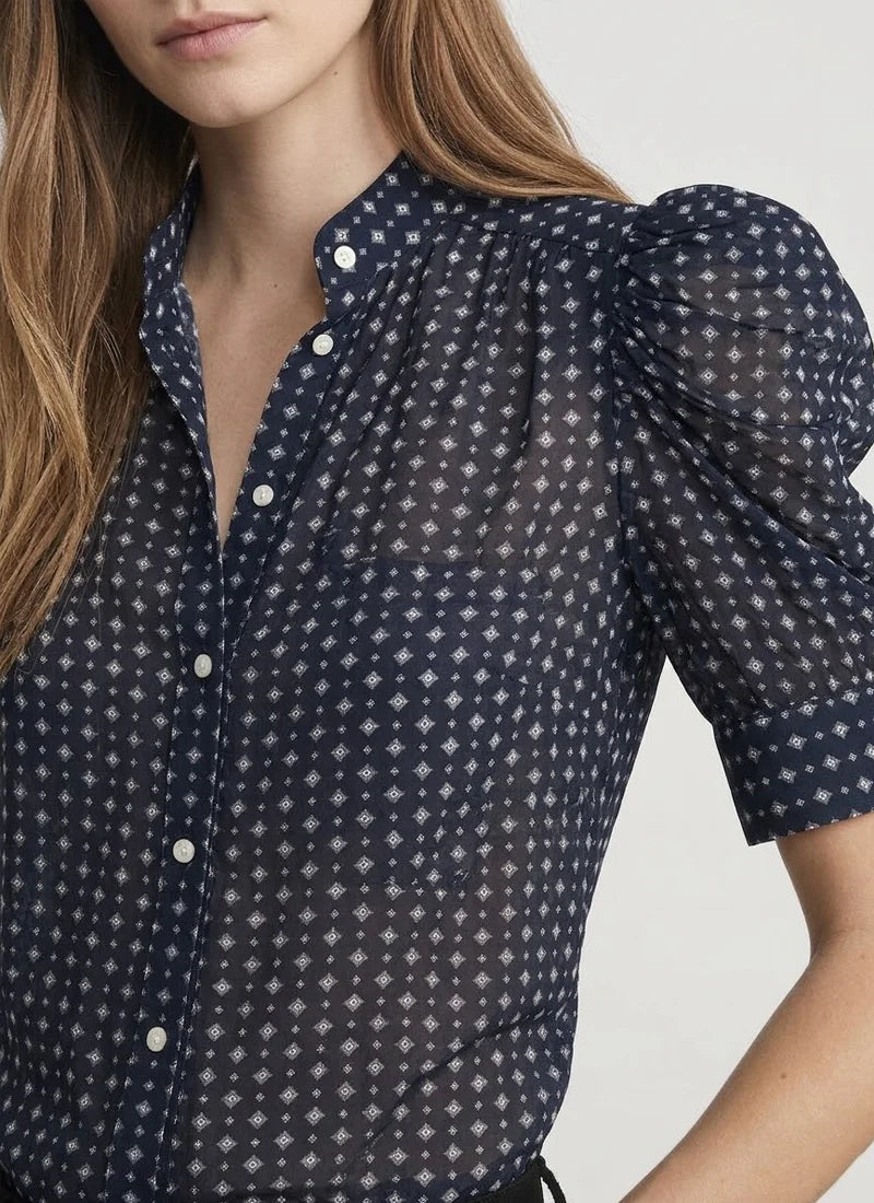 THE TIE PRINT GILLIAN TOP