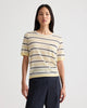 STRIPED SHORT SLEEVE TEE IN SUPER FINE CASHMERE