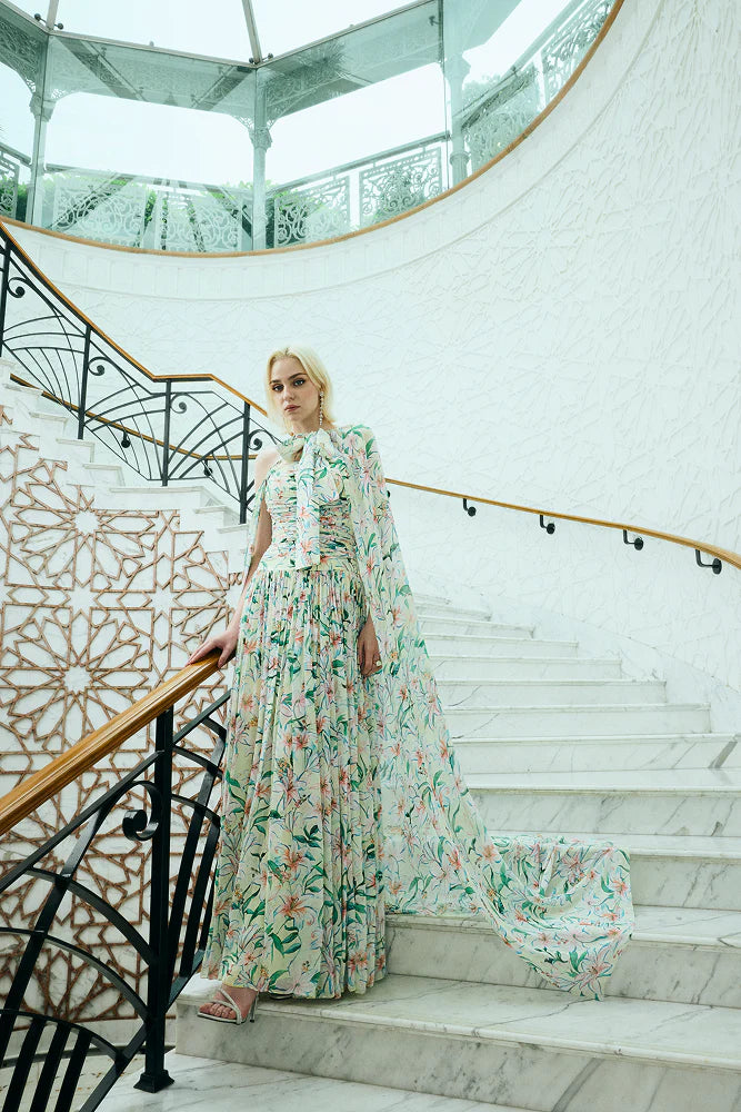 YELLOW LILY BLOSSOM GOWN