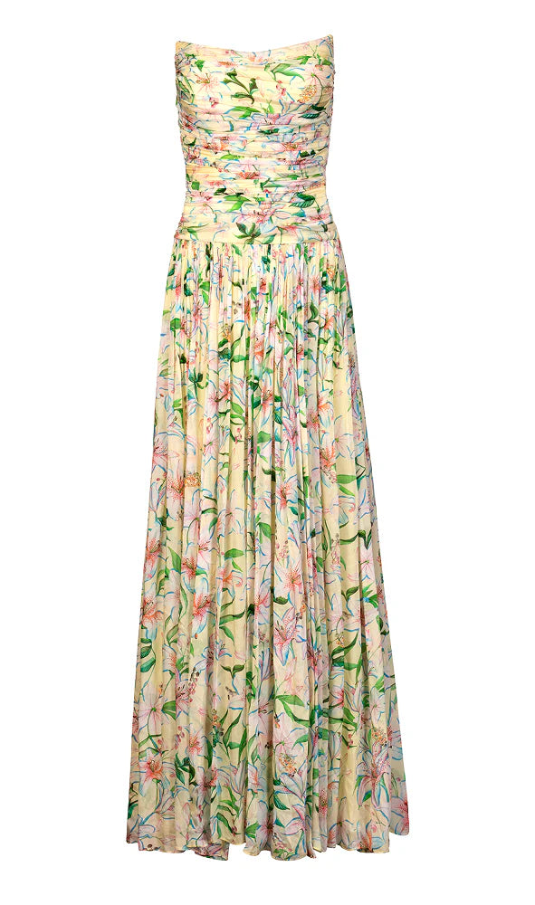 YELLOW LILY BLOSSOM GOWN