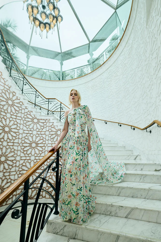 YELLOW LILY BLOSSOM GOWN