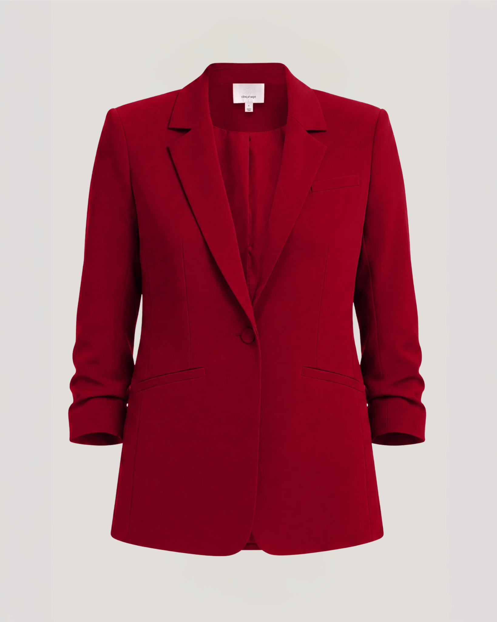 CREPE KHLOE BLAZER IN BERRYWINE