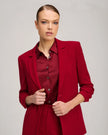CREPE KHLOE BLAZER IN BERRYWINE