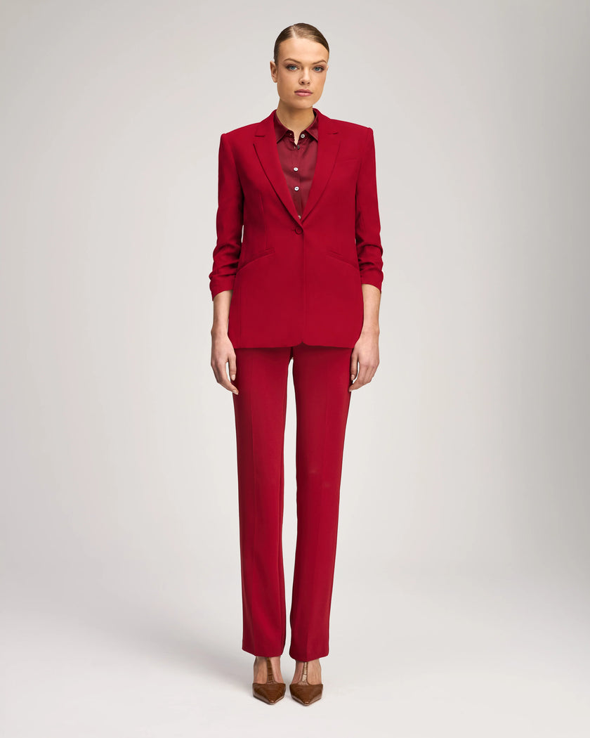 CREPE KHLOE BLAZER IN BERRYWINE