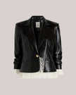 VEGAN LEATHER LE PETIT ROXIE BLAZER