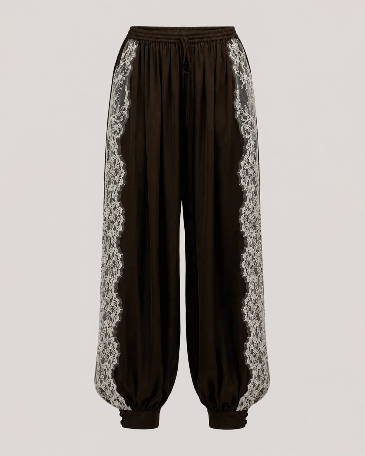 ESME SATIN VERNE PANT IN ESPRESSO