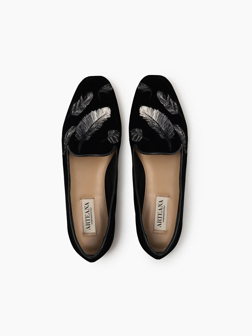 GIGI SMOKING SLIPPER BLACK