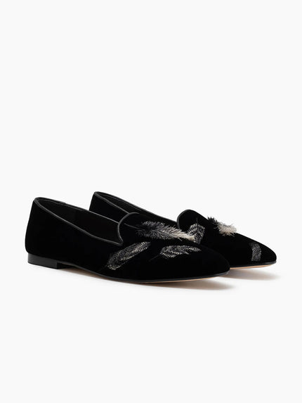 GIGI SMOKING SLIPPER BLACK