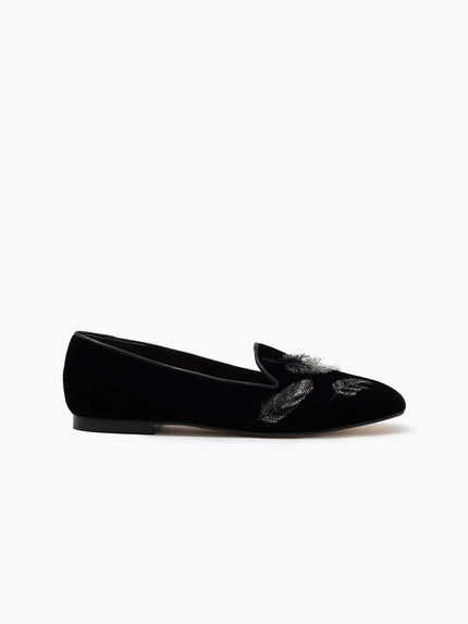 GIGI SMOKING SLIPPER BLACK