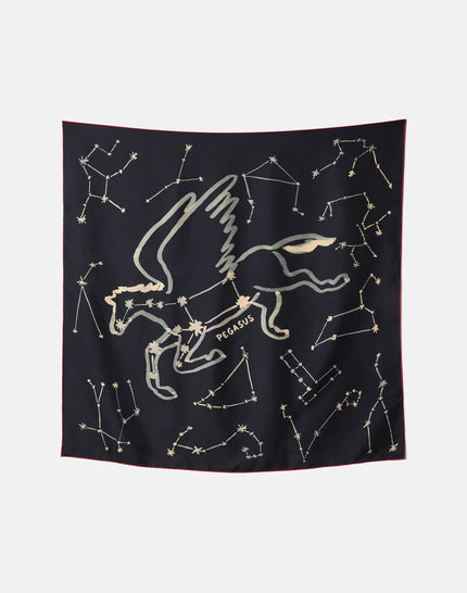 CONSTELLATION PRINT SILK TWILL SCARF