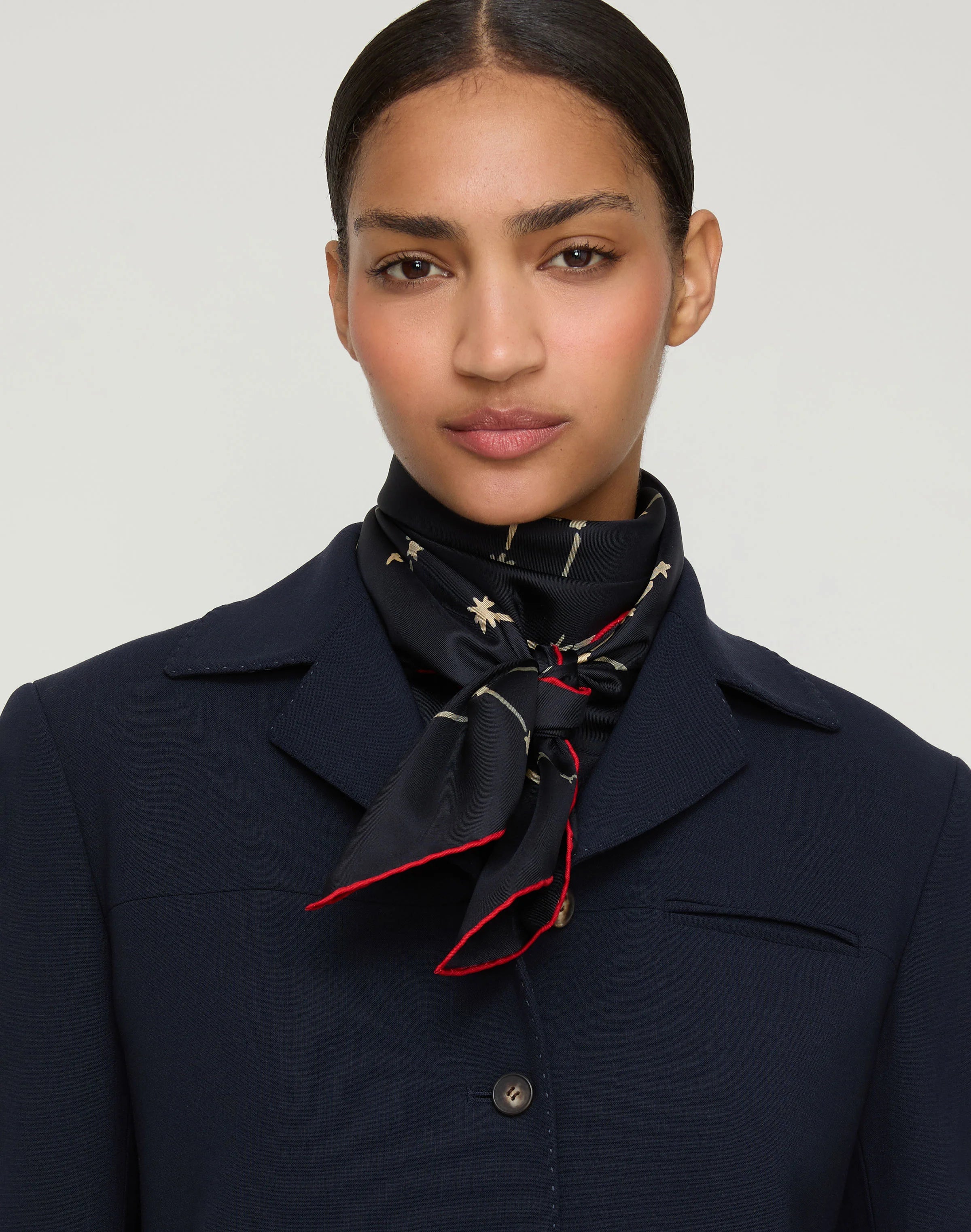 CONSTELLATION PRINT SILK TWILL SCARF