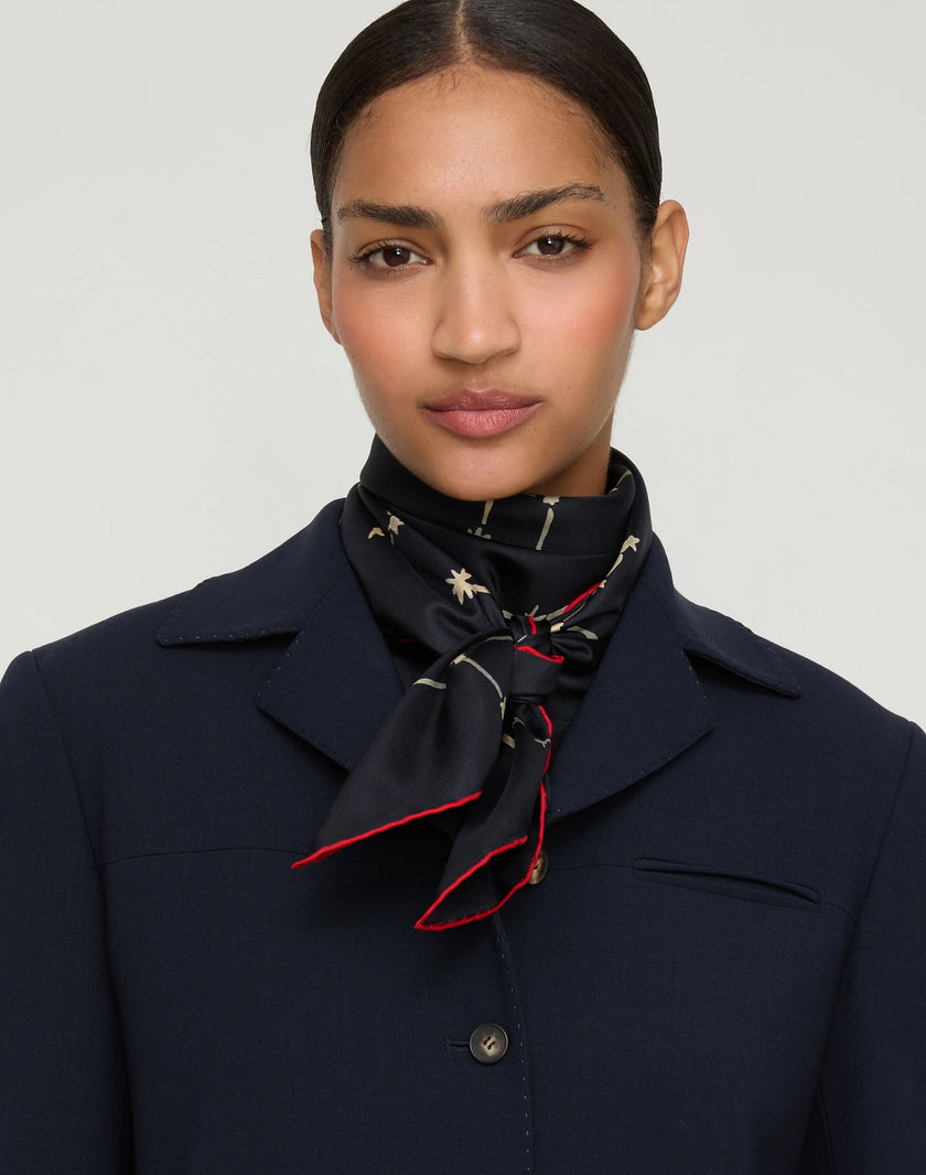 CONSTELLATION PRINT SILK TWILL SCARF