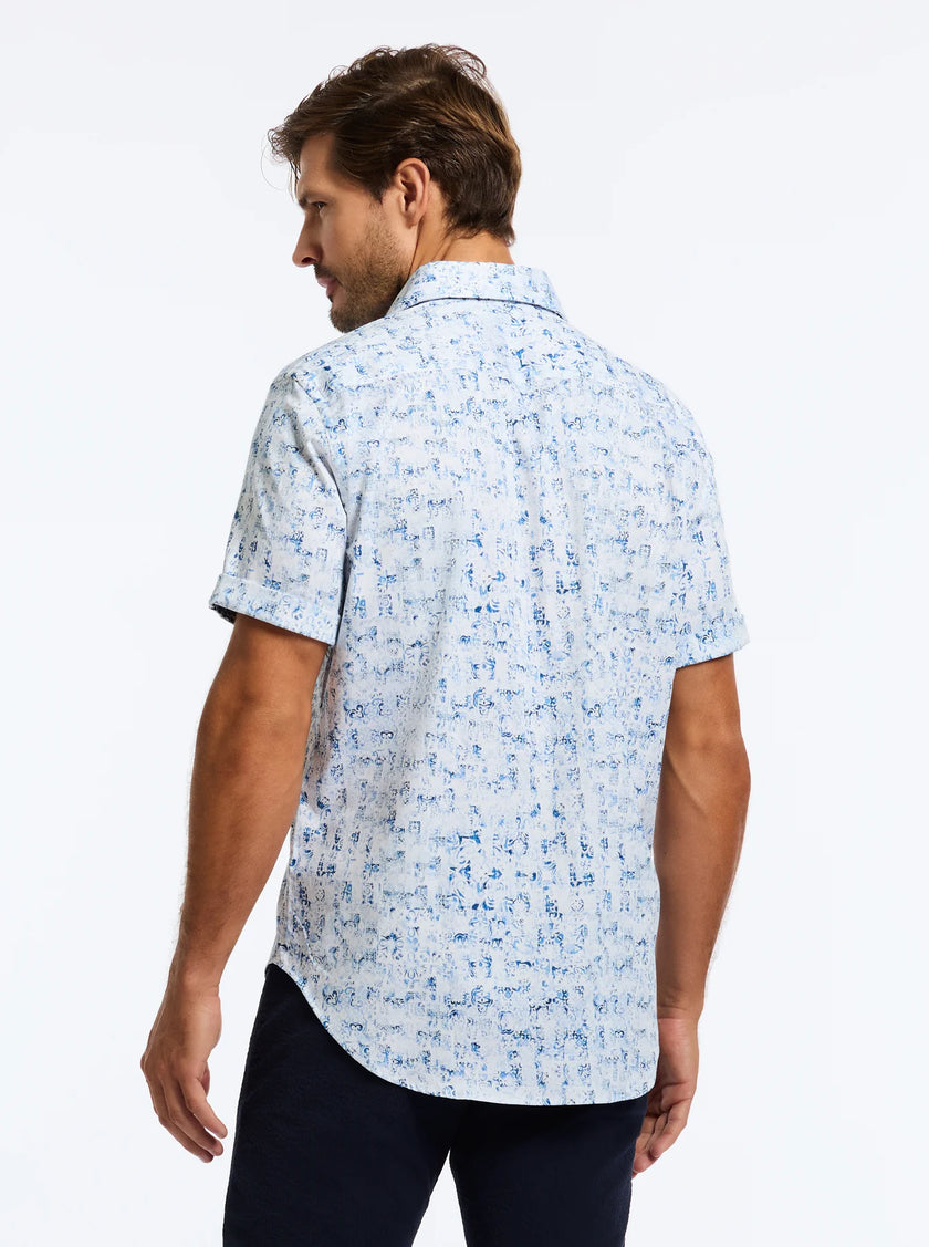 MAKEMO SHORT SLEEVE BUTTON DOWN SHIRT