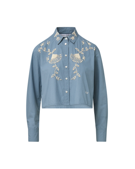 ADERES BEADED BUTTON DOWN SHIRT