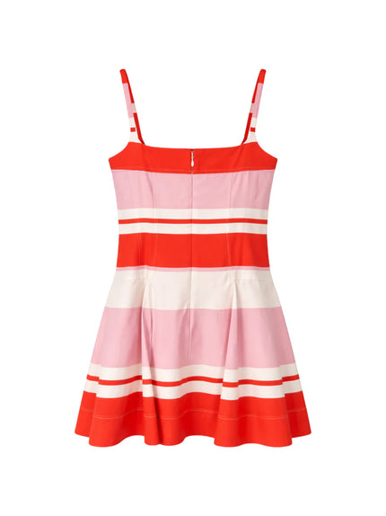 NELLY BUSTIER MINI DRESS IN TULIP STRIPE