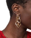 SOLANALES CRYSTAL LINKED DROP POST EARRING