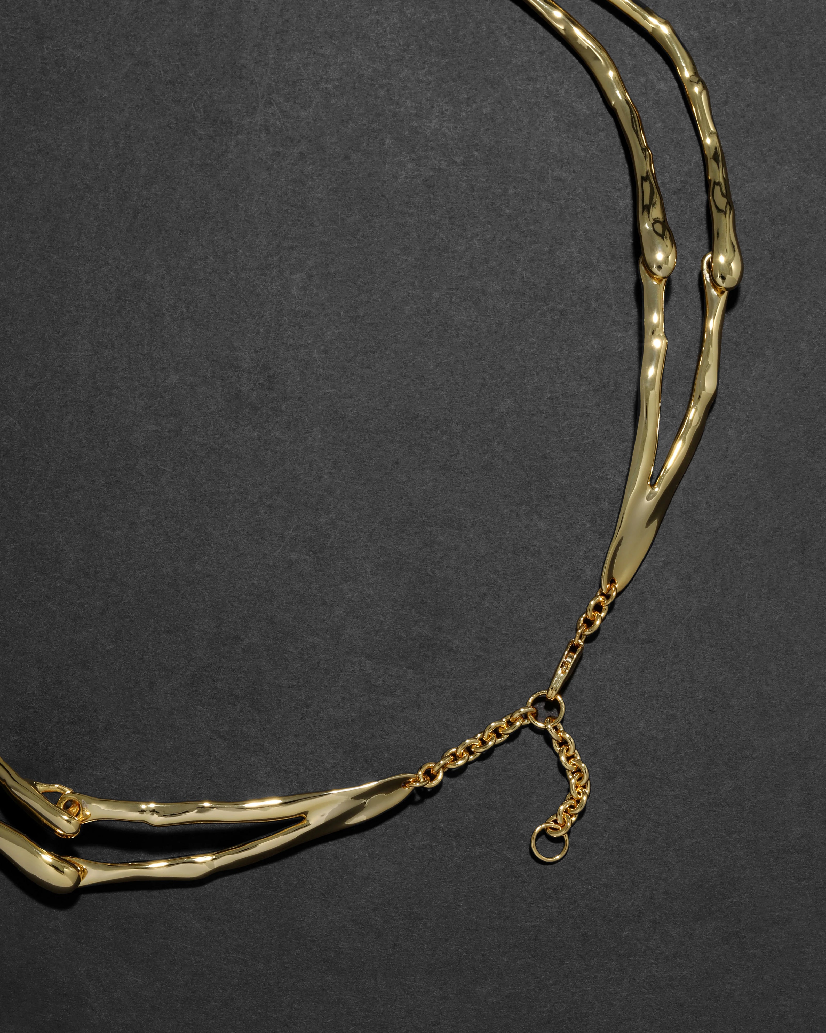 SOLANALES CRYSTAL TWISTED COLLAR NECKLACE