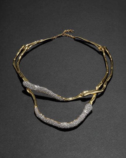SOLANALES CRYSTAL TWISTED COLLAR NECKLACE
