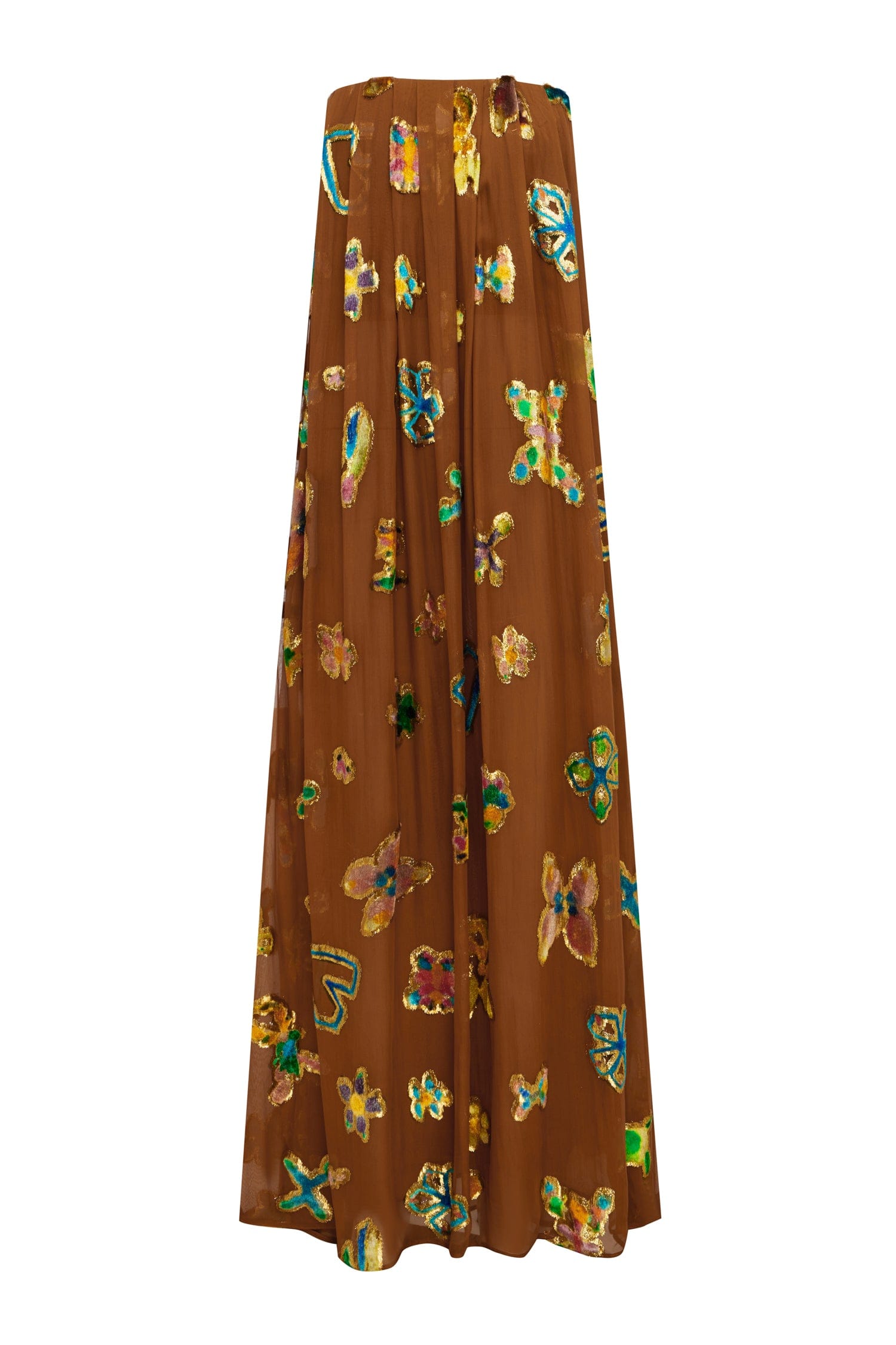 GOLDEN METALLIC STRAPLESS GOWN