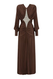 SILVIO RUCHED MIDI DRESS