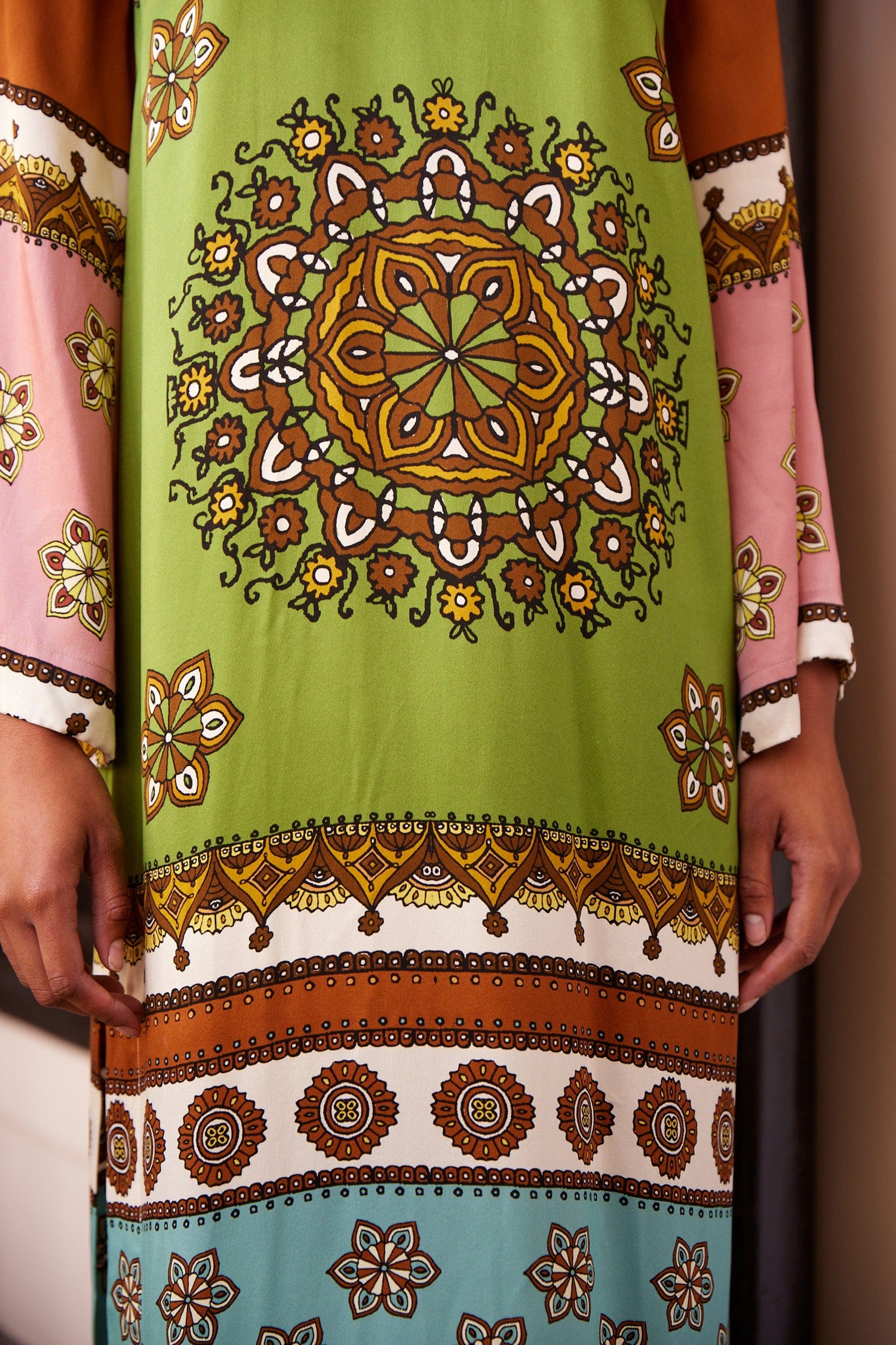 CONTINA SILK MIDI DRESS