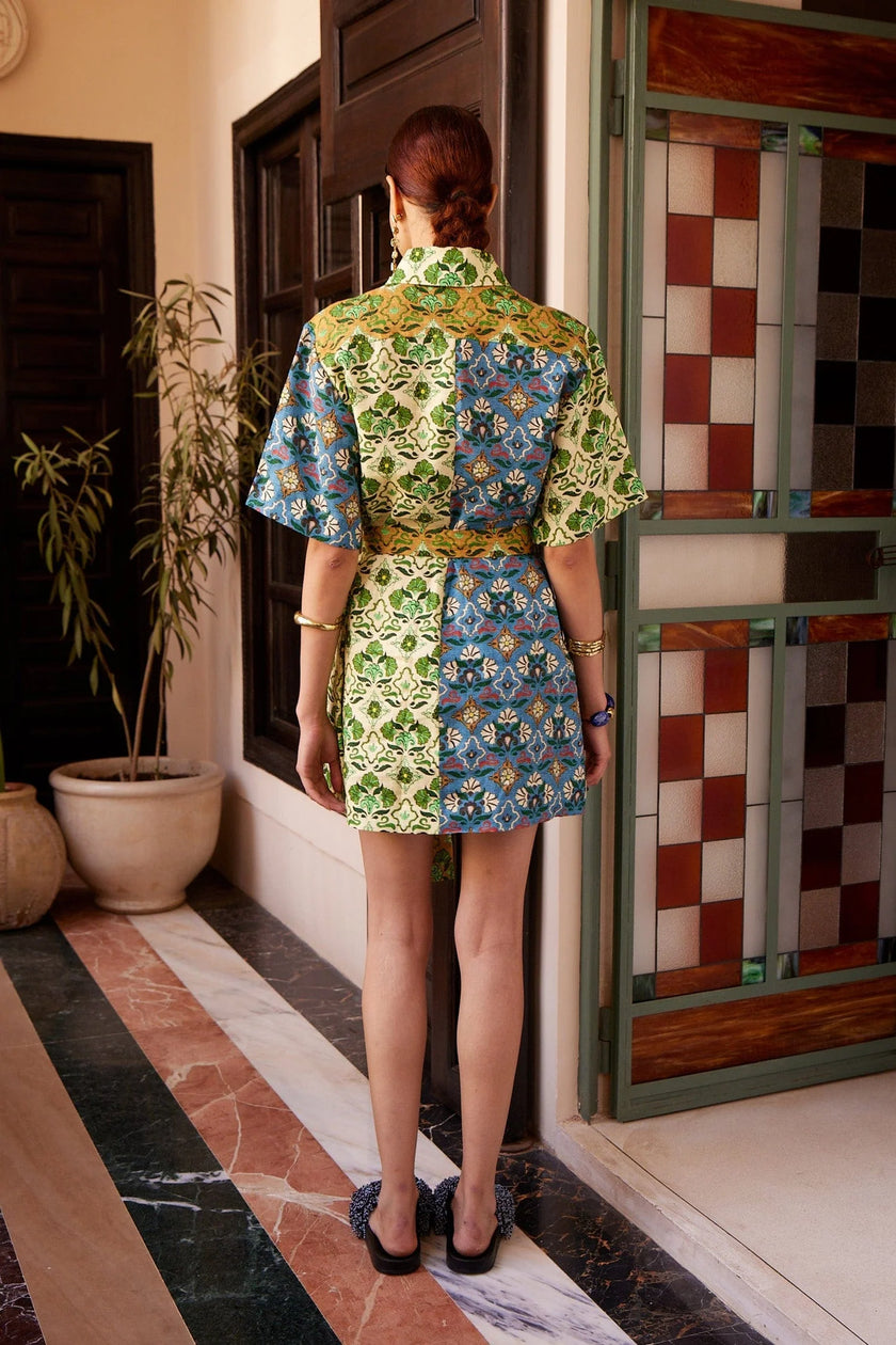 ALI SPLICED MINI DRESS