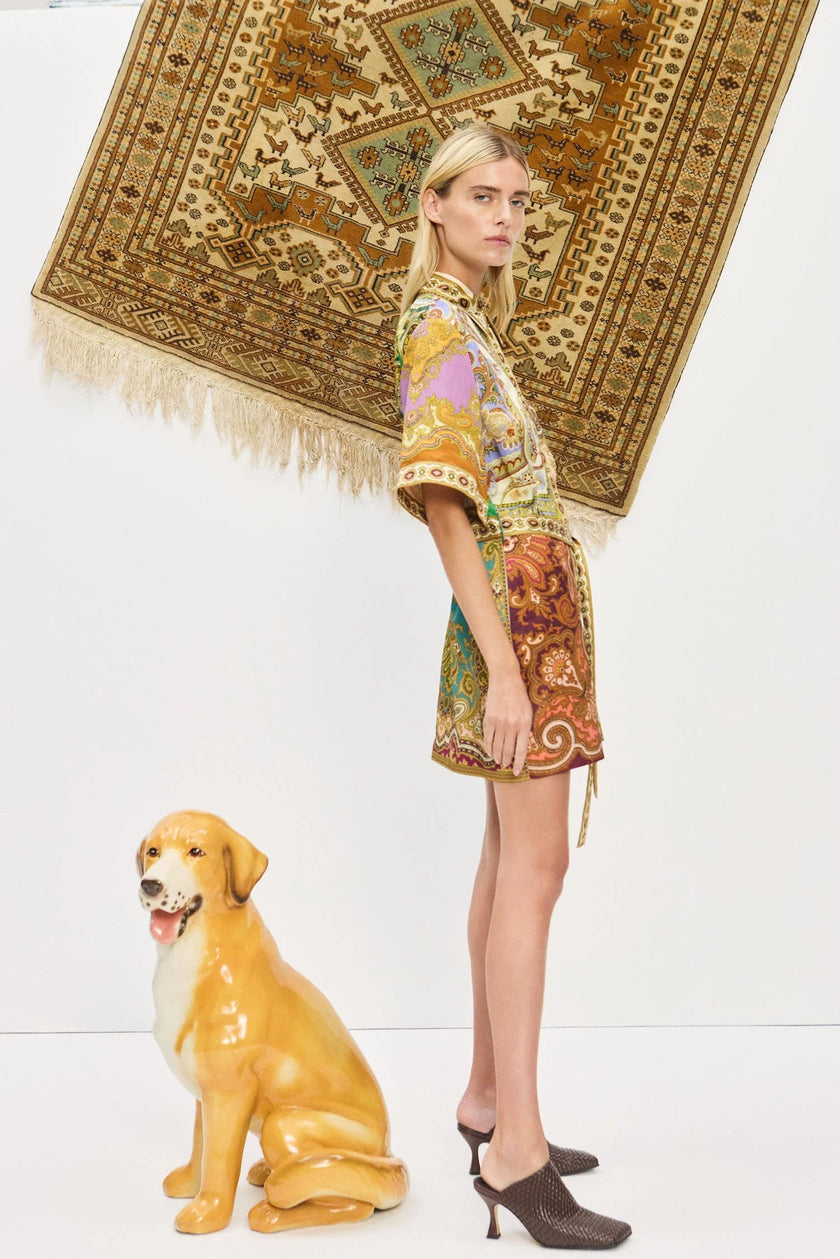 CLEMENZA SPLICED MINI DRESS