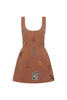 DUSTY EMBROIDERED MINI DRESS