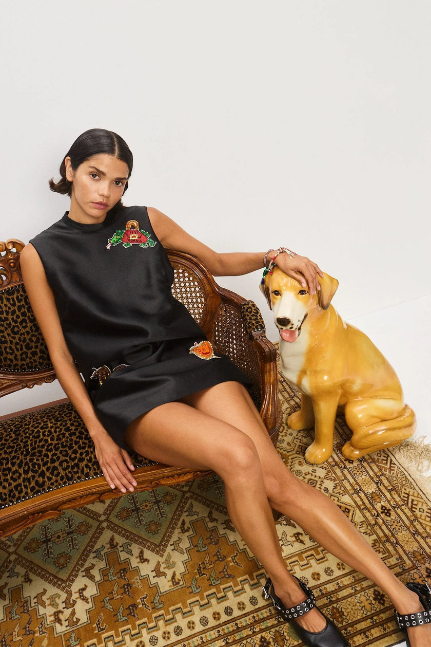 GINGER EMBELLISHED MINI DRESS