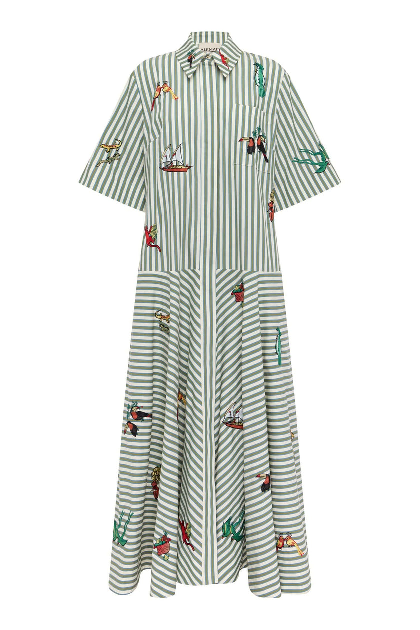 BISOU EMBROIDERED SHIRTDRESS
