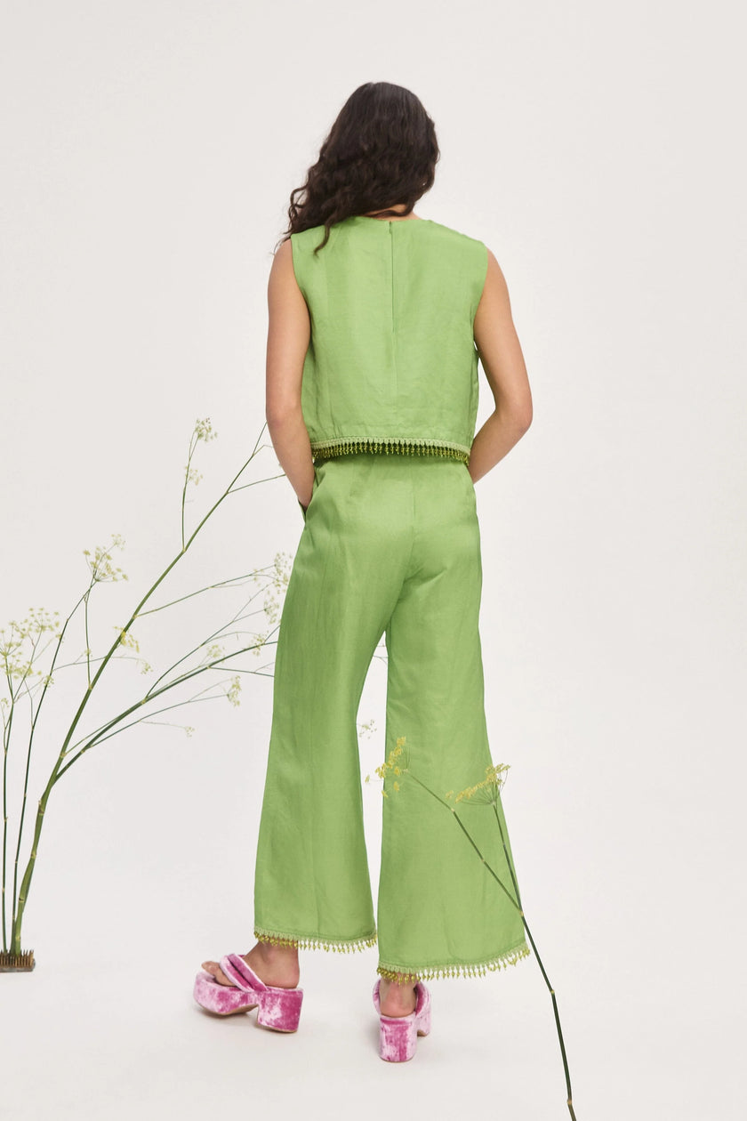 LUISA EMBROIDERED PANT