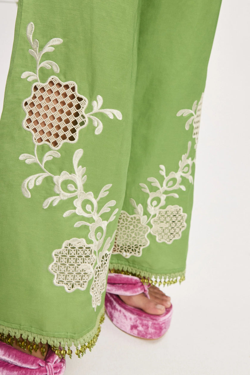 LUISA EMBROIDERED PANT