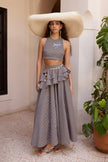 SIROCCO EMBROIDERED HALTER TOP