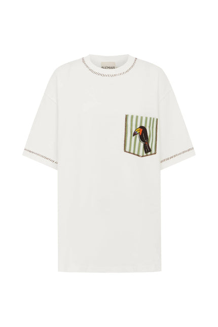 TOUCAN TANGO EMBROIDERED POCKET TEE
