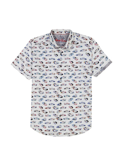 NEON WHEELS WOVEN SHIRT