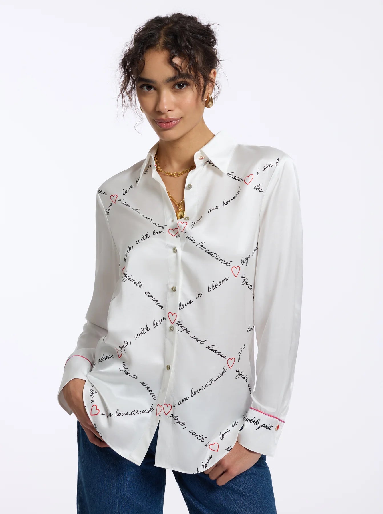 GABRIELA LONG SLEEVE BUTTON DOWN SHIRT