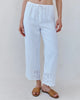 BEACH CROP WITH EMBROIDERED HEM