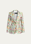JACQUARD JACKET WITH MULTICOLOURED BOUQUET