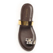 DEMI GOLD METALLIC ON BROWN