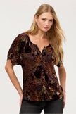 AVAH BUTTON DOWN SHIRT IN JOANNA BURNOUT