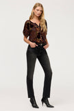 AVAH BUTTON DOWN SHIRT IN JOANNA BURNOUT