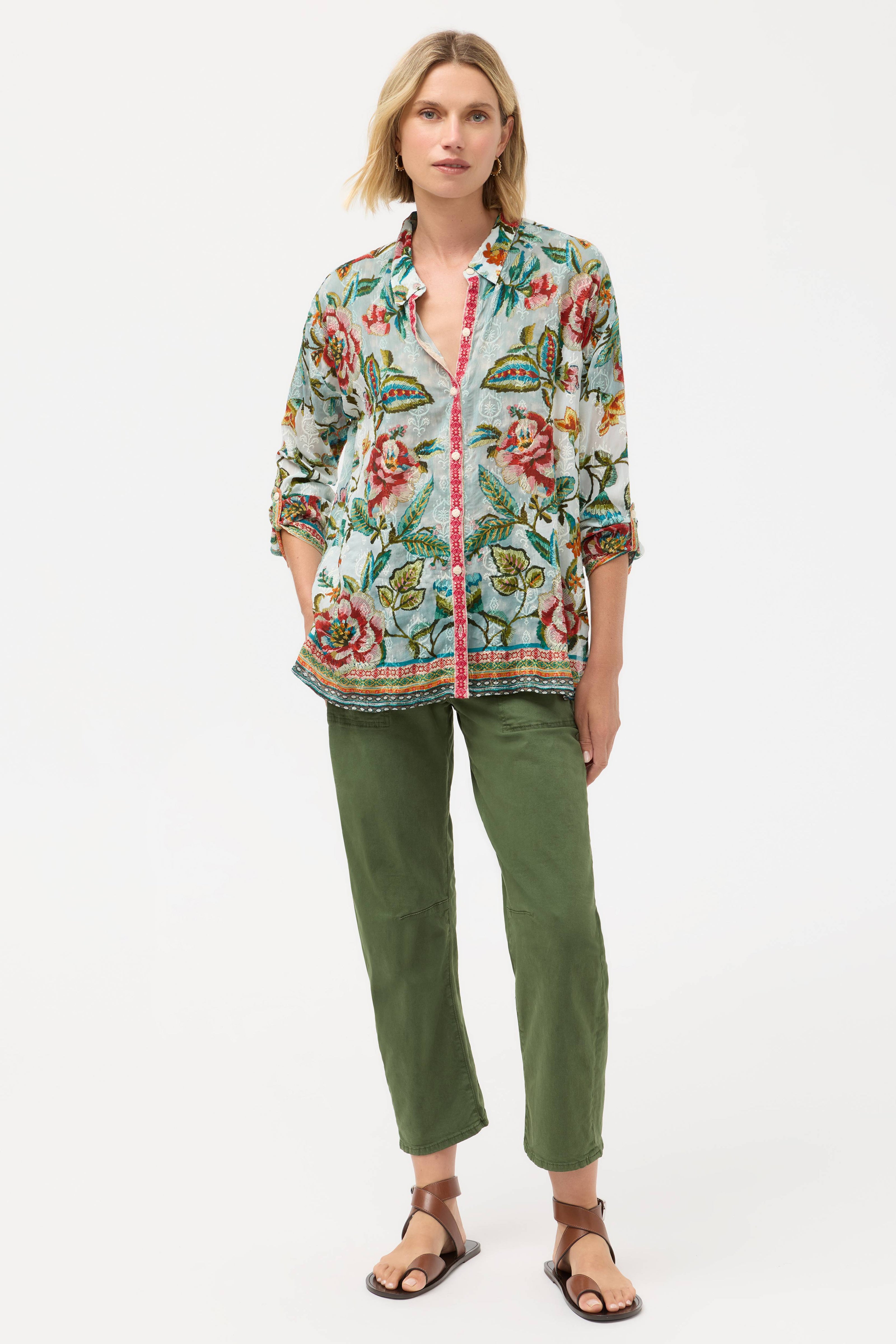 THE AUDREY BUTTON UP SHIRT IN GILLIAN