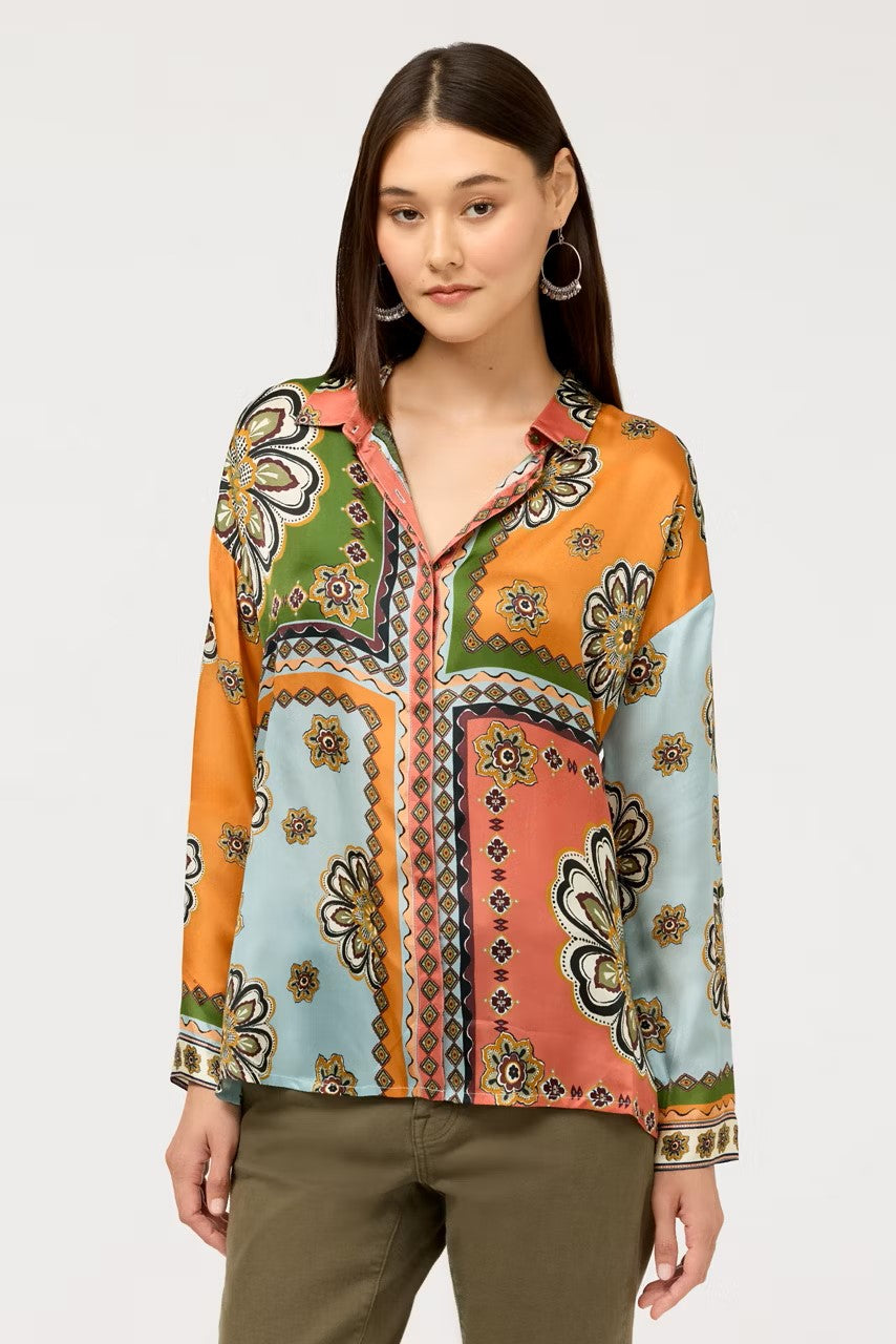 THE AUDREY BUTTON UP SHIRT WITH HIDDEN PLACKET