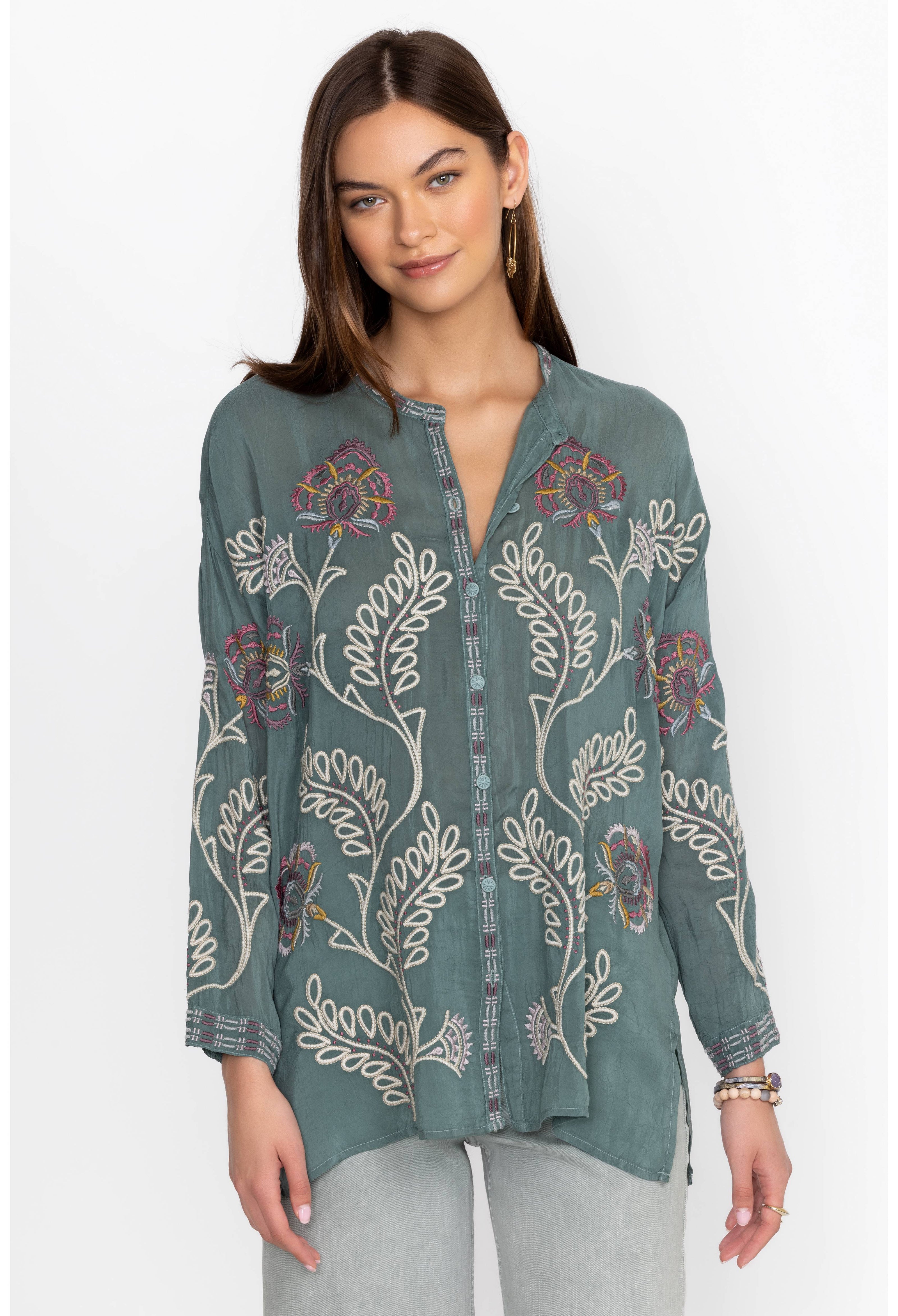 AUDREY MANDARIN COLLAR TUNIC