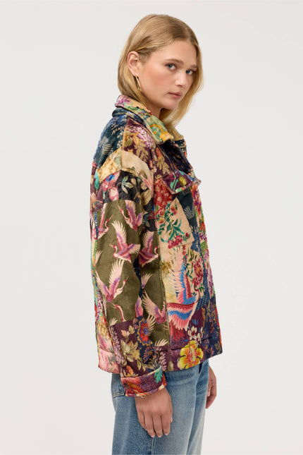 AMELIE SHERPA TRUCKER JACKET IN FABIANA SCARF